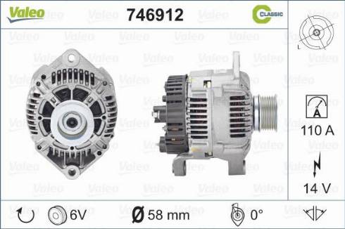 Valeo 746912 - Laturi inparts.fi