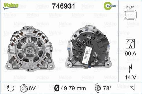 Valeo 746931 - Laturi inparts.fi