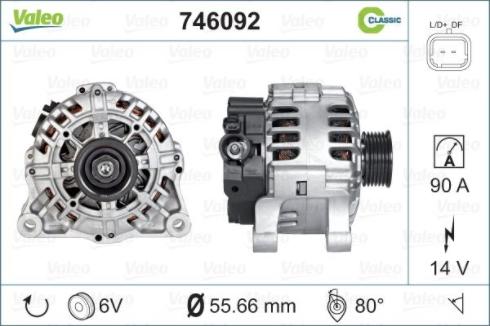 Valeo 746092 - Laturi inparts.fi