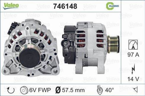 Valeo 746148 - Laturi inparts.fi