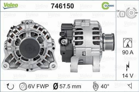 Valeo 746150 - Laturi inparts.fi