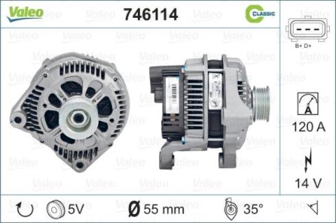 Valeo 746114 - Laturi inparts.fi