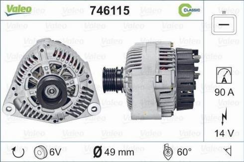 Valeo 746115 - Laturi inparts.fi