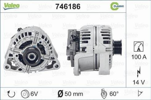 Valeo 746186 - Laturi inparts.fi