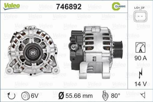 Valeo 746892 - Laturi inparts.fi