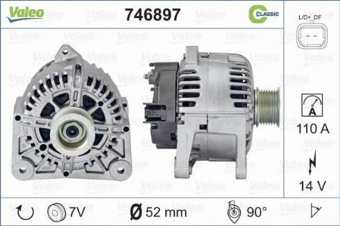 Valeo 746897 - Laturi inparts.fi