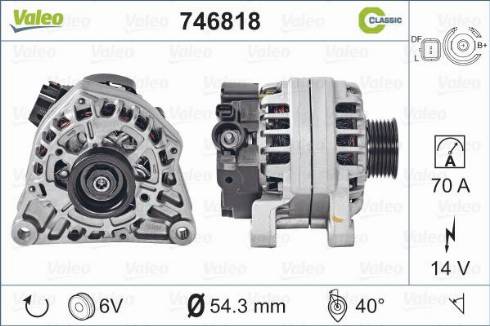 Valeo 746818 - Laturi inparts.fi