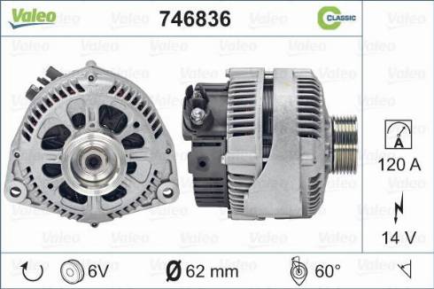 Valeo 746836 - Laturi inparts.fi