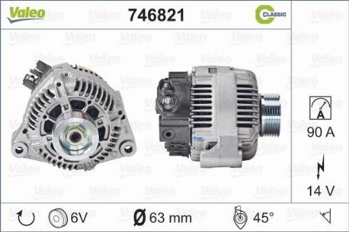 Valeo 746821 - Laturi inparts.fi