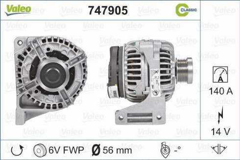 Valeo 747905 - Laturi inparts.fi