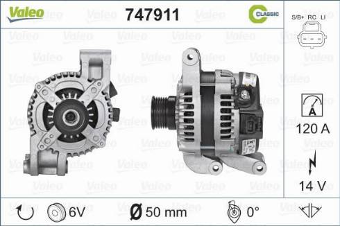 Valeo 747911 - Laturi inparts.fi