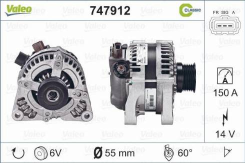 Valeo 747912 - Laturi inparts.fi