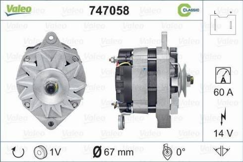 Valeo 747058 - Laturi inparts.fi