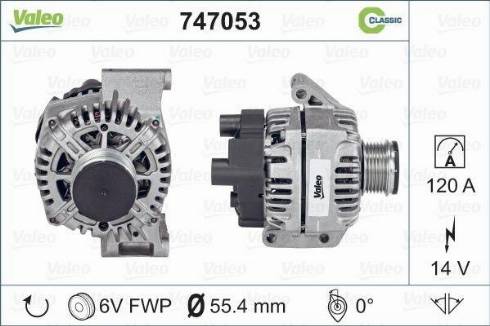 Valeo 747053 - Laturi inparts.fi