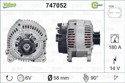 Valeo 747052 - Laturi inparts.fi