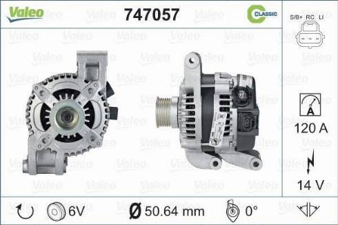 Valeo 747057 - Laturi inparts.fi