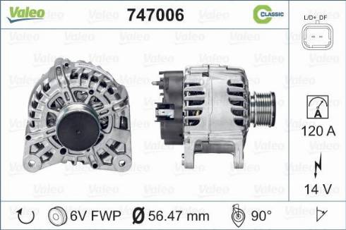 Valeo 747006 - Laturi inparts.fi