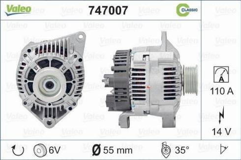 Valeo 747007 - Laturi inparts.fi