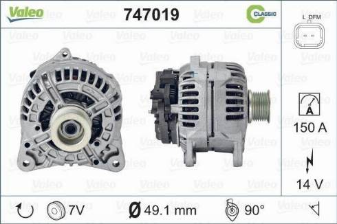 Valeo 747019 - Laturi inparts.fi