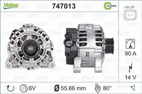 Valeo 747013 - Laturi inparts.fi