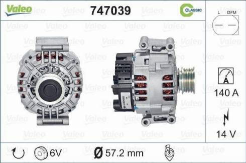 Valeo 747039 - Laturi inparts.fi