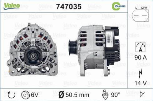 Valeo 747035 - Laturi inparts.fi