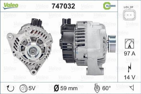 Valeo 747032 - Laturi inparts.fi