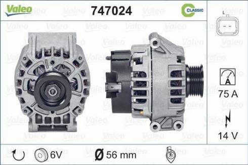 Valeo 747024 - Laturi inparts.fi