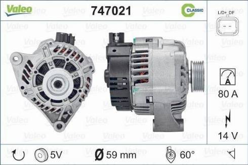 Valeo 747021 - Laturi inparts.fi