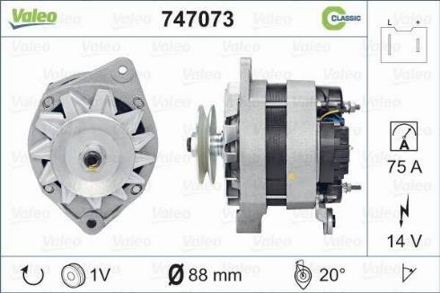 Valeo 747073 - Laturi inparts.fi