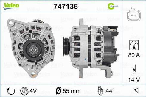 Valeo 747136 - Laturi inparts.fi