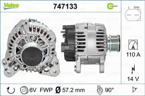 Valeo 747133 - Laturi inparts.fi