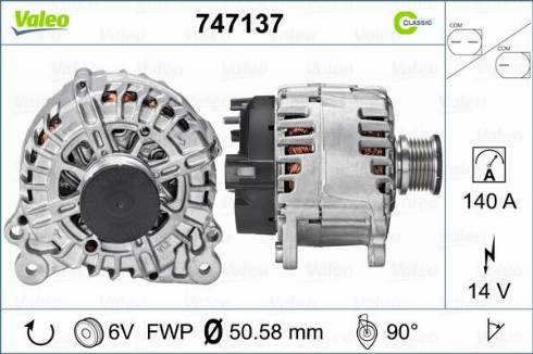 Valeo 747137 - Laturi inparts.fi