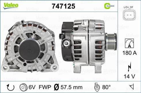 Valeo 747125 - Laturi inparts.fi