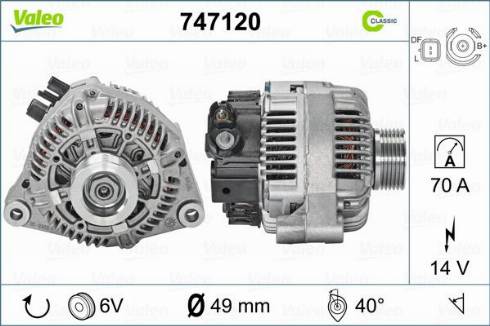 Valeo 747120 - Laturi inparts.fi