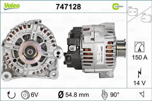 Valeo 747128 - Laturi inparts.fi