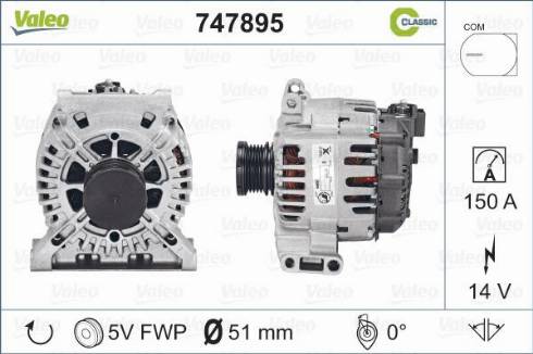 Valeo 747895 - Laturi inparts.fi