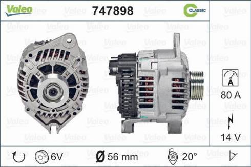 Valeo 747898 - Laturi inparts.fi