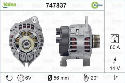 Valeo 747837 - Laturi inparts.fi