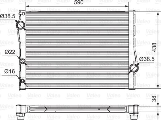 Valeo 701549 - Jäähdytin,moottorin jäähdytys inparts.fi