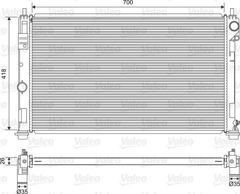 Valeo 701571 - Jäähdytin,moottorin jäähdytys inparts.fi