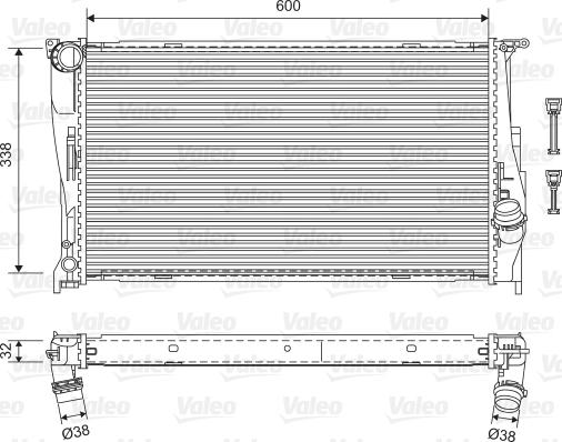 Valeo 701601 - Jäähdytin,moottorin jäähdytys inparts.fi