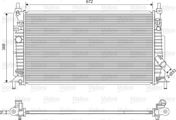 Valeo 701613 - Jäähdytin,moottorin jäähdytys inparts.fi