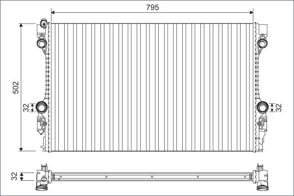 Valeo 701126 - Jäähdytin,moottorin jäähdytys inparts.fi