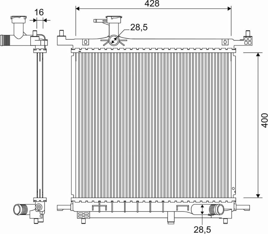 Valeo 701328 - Jäähdytin,moottorin jäähdytys inparts.fi