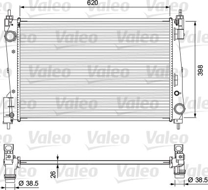 Valeo 701717 - Jäähdytin,moottorin jäähdytys inparts.fi