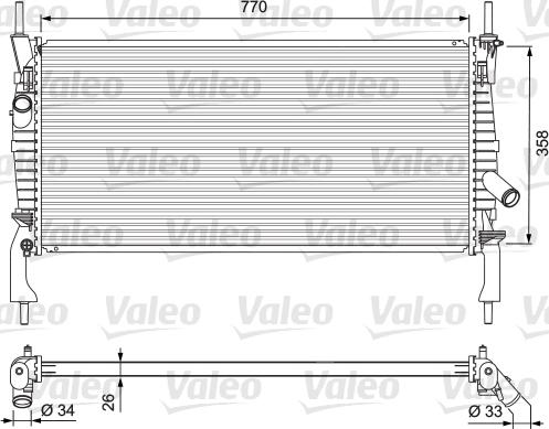 Valeo 701731 - Jäähdytin,moottorin jäähdytys inparts.fi