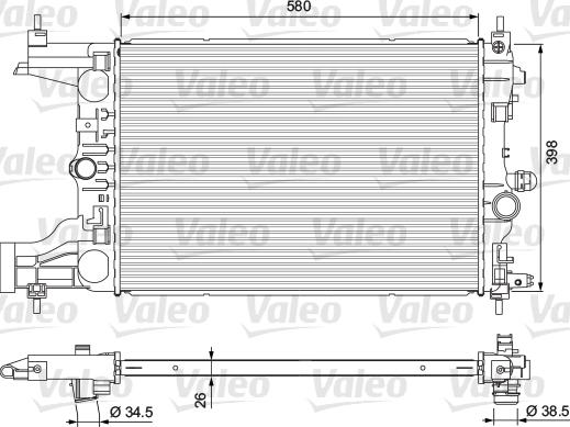 Valeo 701723 - Jäähdytin,moottorin jäähdytys inparts.fi