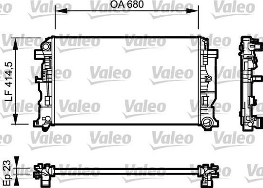 Valeo 734926 - Jäähdytin,moottorin jäähdytys inparts.fi