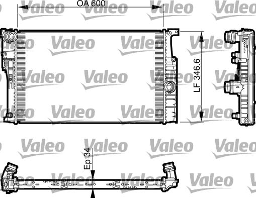 Valeo 735456 - Jäähdytin,moottorin jäähdytys inparts.fi